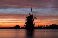 Rottemeren - Silhouette mill at sunrise
