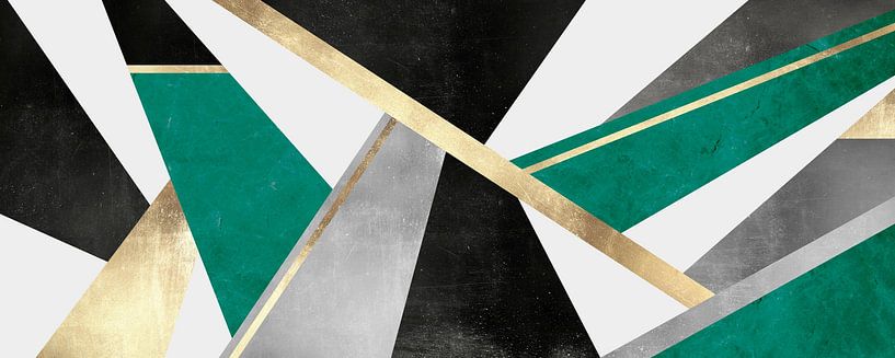 Collage aus Gold und Marmor 1 von Vitor Costa