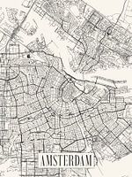Plan de la ville d'Amsterdam - Ville - Version allégée - Carte