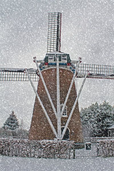 Moulin Aurora Doetinchem Dichteren dans la neige par Torrentius
