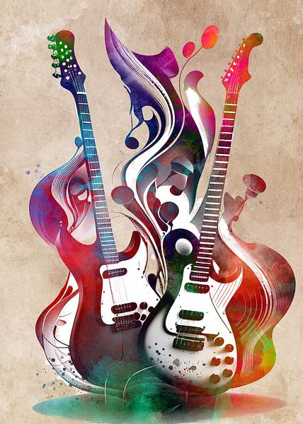 Guitars music art #guitars #music by JBJart Justyna Jaszke