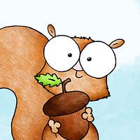 Kinderzimmer Porträt süßes Eichhörnchen