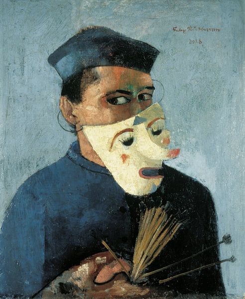 Self-portrait with mask, Felix Nussbaum. 1928 by Atelier Liesjes