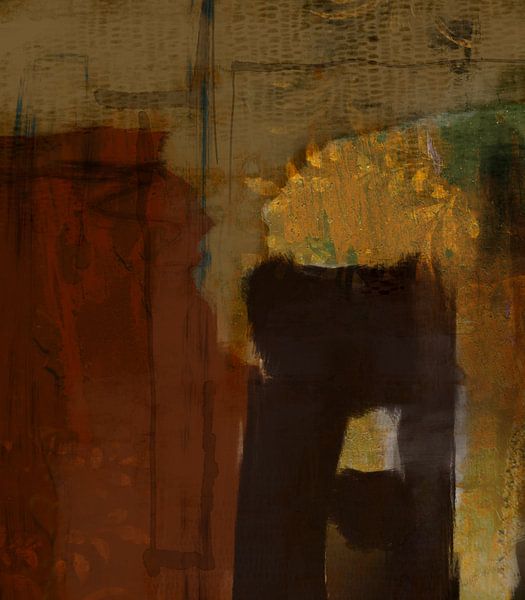 Abstrakt mit Sonnenblume. von annemiek art