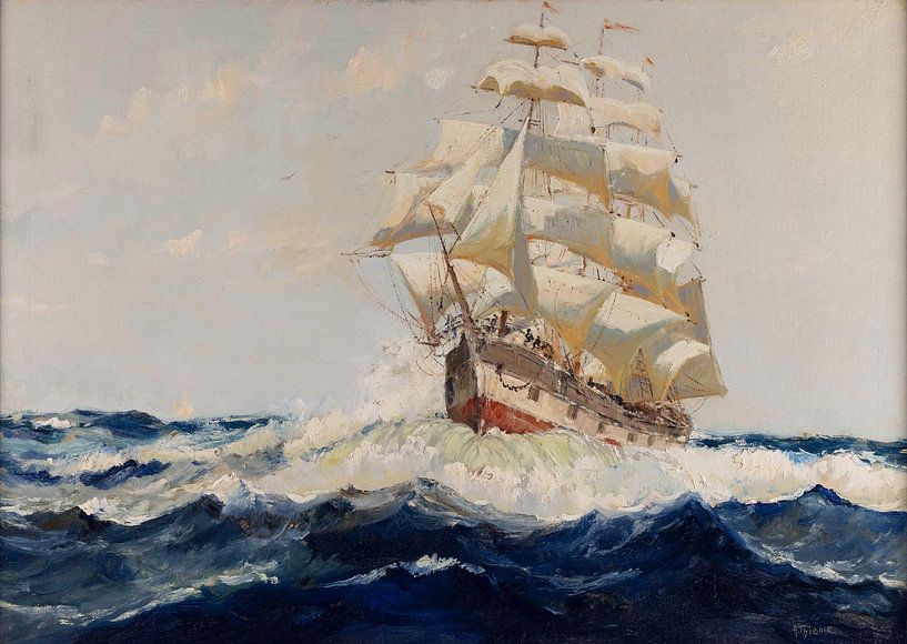 Anthony Thieme, Segeln auf dem offenen Meer von Atelier Liesjes