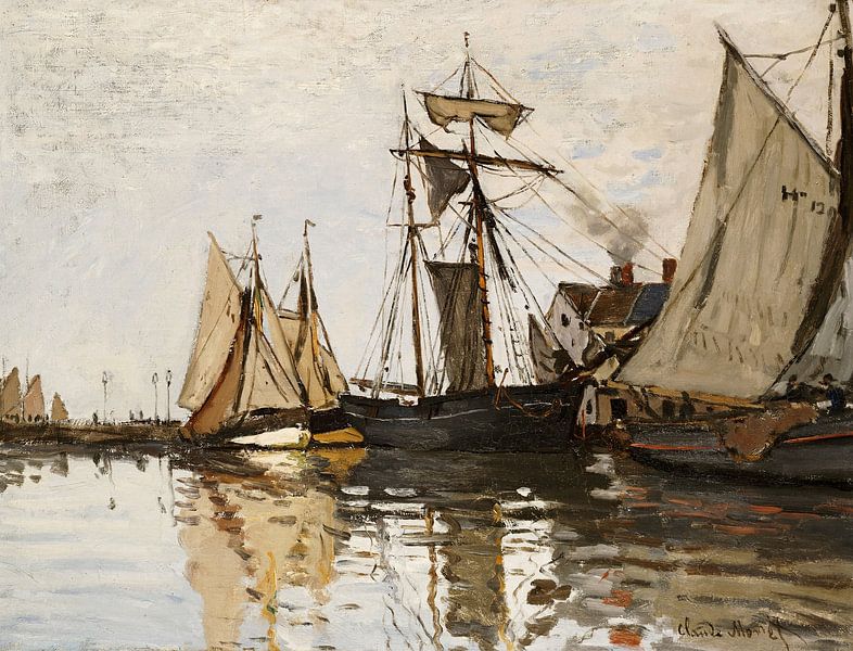 Claude Monet,The Port of Honfleur by finemasterpiece
