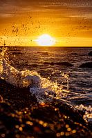 Coucher de soleil sur l'hameçon de la Hollande