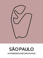 Sport automobile affiche circuit de course Sao Paulo