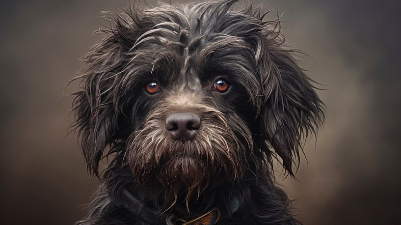 Portrait of a black Bolonka Zwetna dog by Animaflora PicsStock