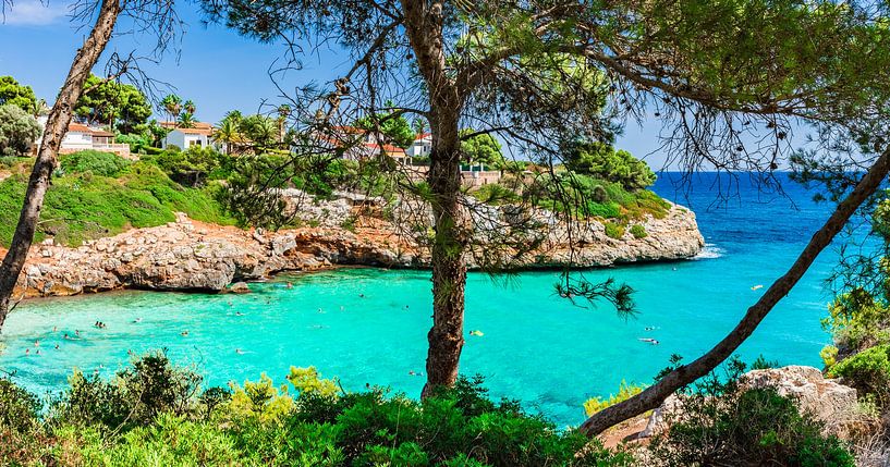 Beautiful beach of Cala Anguial, idyllic seaside on Majorca by Alex Winter
