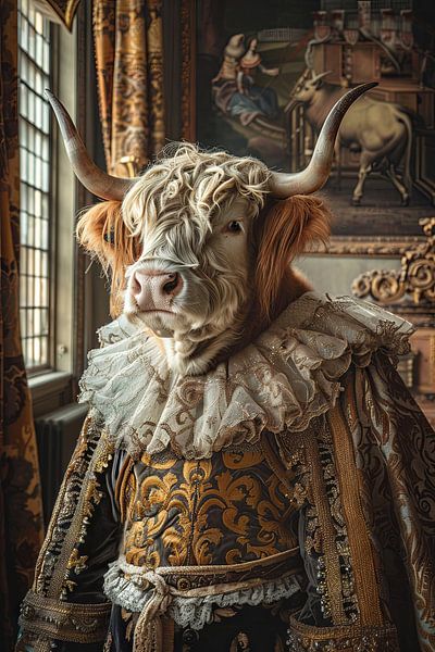 Königliches Hochlandrind von Poster Art Shop