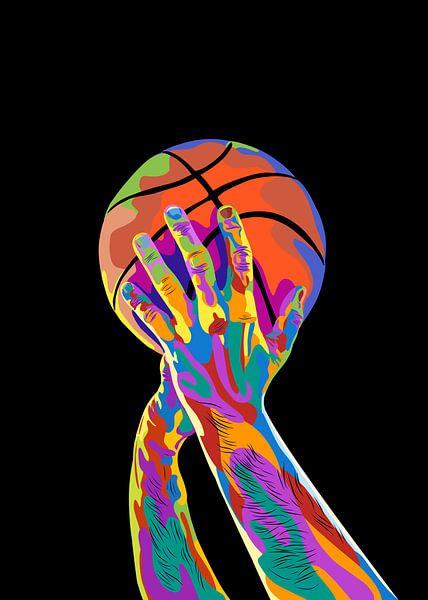 Le basket-ball dans le pop art par IHSANUDDIN .