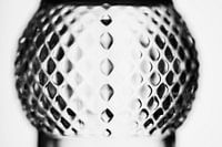 Glass bottle in black and white