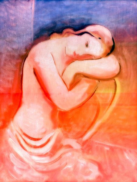 Weiblicher Akt vom Sommer träumend von Mad Dog Art