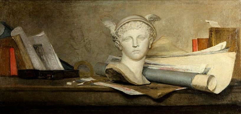 Still life with attributes of the arts, Jean-Baptiste Siméon Chardin by Masterful Masters