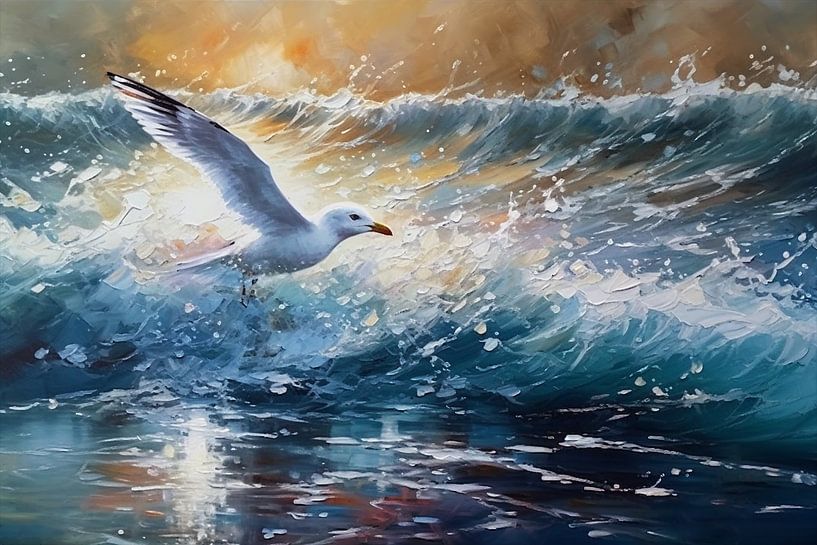 Flottant sur les vagues. par Harry Stok