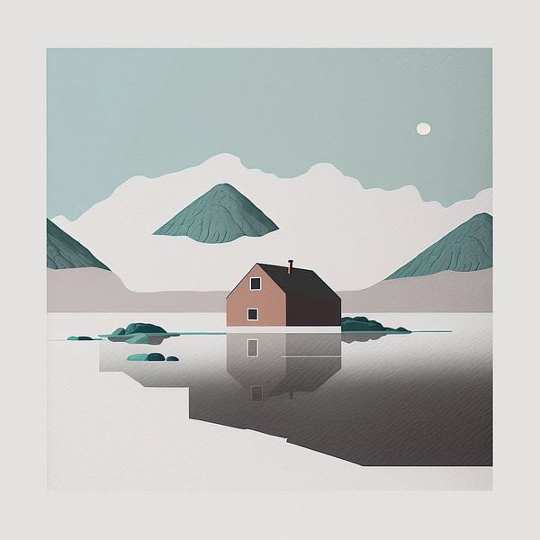 Tranquil landscape number six by Vlindertuin-Art