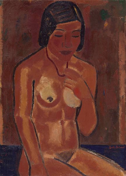 Akt mit Halskette, Gustave De Smet, 1935 von Atelier Liesjes