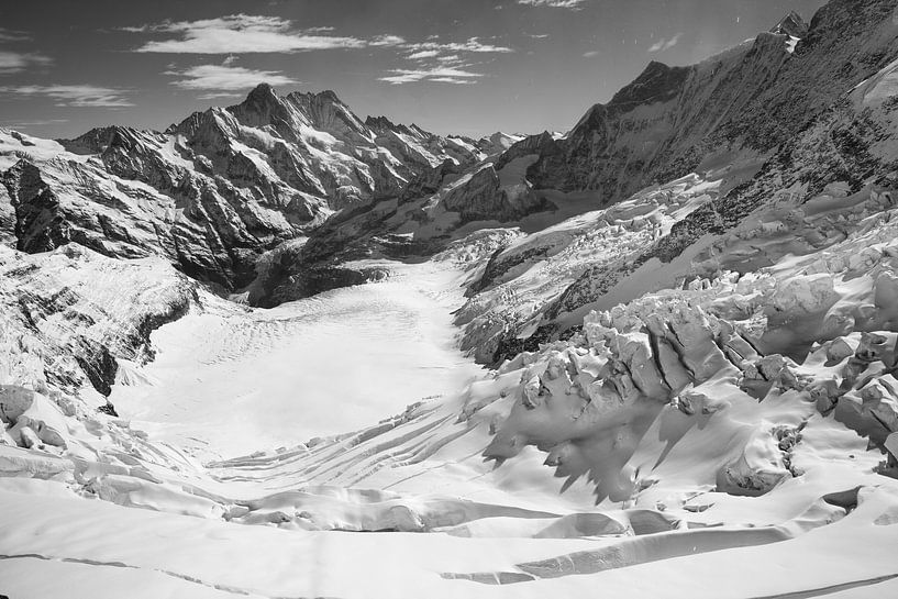 Glacier de Fiescher avec Schreckhorn et Lauteraarhorn par Menno Boermans