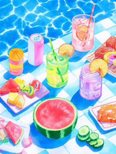 Moments rafraîchissants de l'été - Boissons fruitées de printemps et boissons fraîches par But First Framing