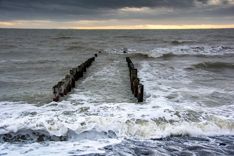 Zoutelande Strand im Dezember von Roland de Zeeuw