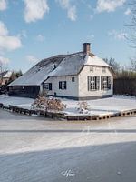 Giethoorns Haus im Winter.