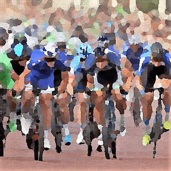 peloton  wielrenners by ! Grobie