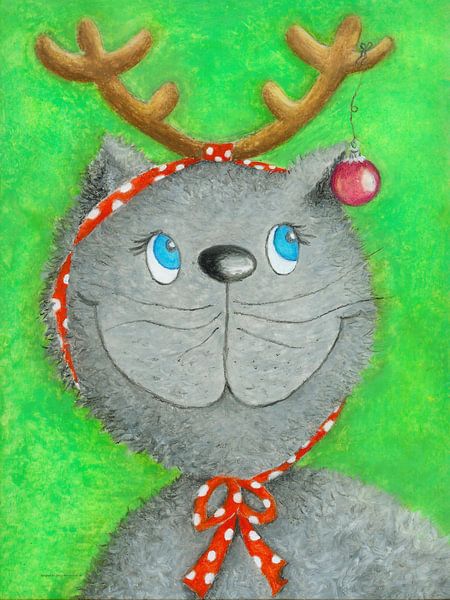 Chat Lina le chat de Noël par Sonja Mengkowski