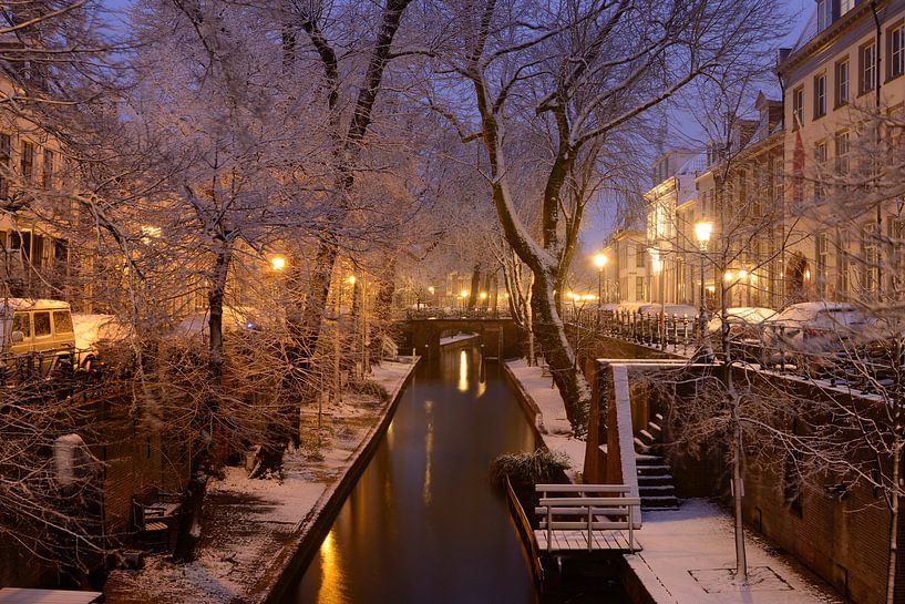 Nieuwegracht in Utrecht zwischen Brigittenbrug und Quintijnsbrug von Donker Utrecht