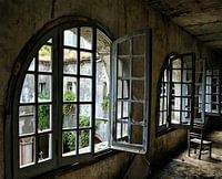 Hallway overlooking the courtyard
