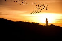 Zonsondergang in de Noordzee