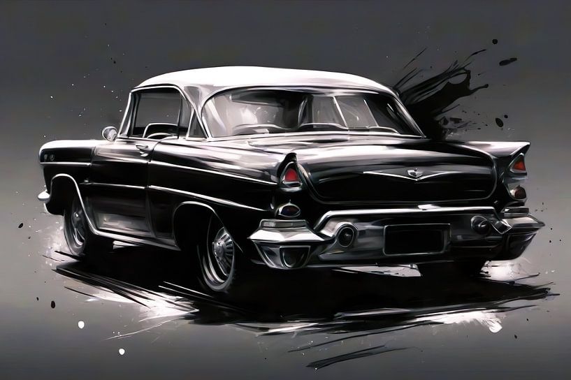 Illustration de voiture classique par Nz Art