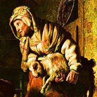 Anna mit dem Bock (digital bearbeitet)