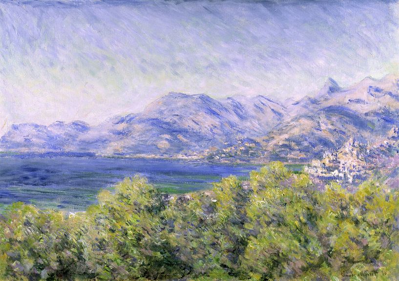 Claude Monet, Ansicht von Ventimiglia, 1884 von finemasterpiece