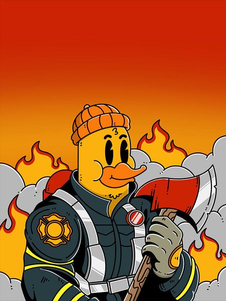 FireFighter Duck by Artthree