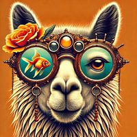 llama sees steampunk