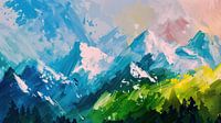 Paysage de montagne abstrait