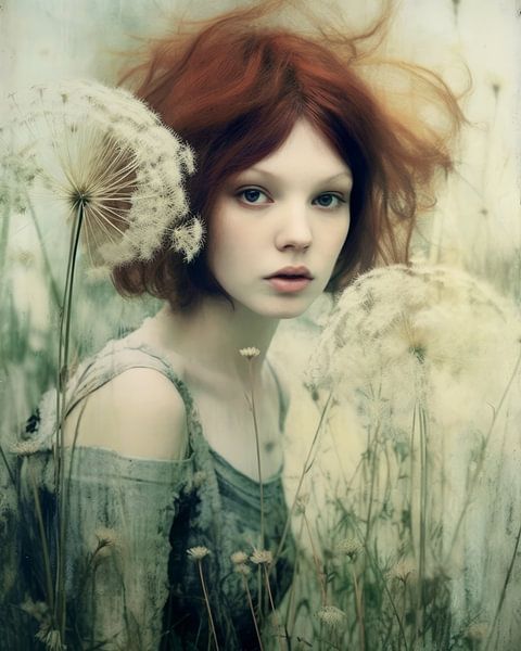 Poetisches Porträt in Pastellfarben von Carla Van Iersel