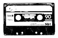 Kassettenband - schwarz und weiß