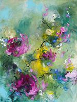 Wild Flowers - abstract kleurrijk schilderij met impressie van bloemen