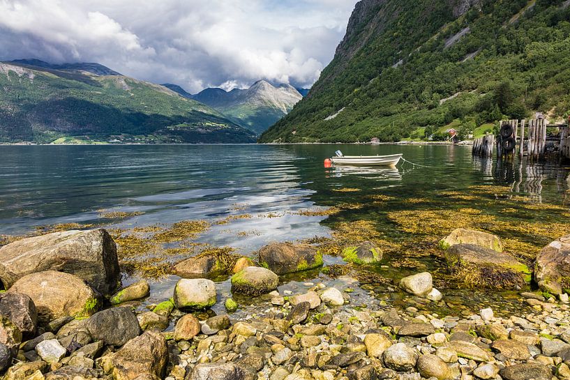 Boot am Storfjord von Rico Ködder