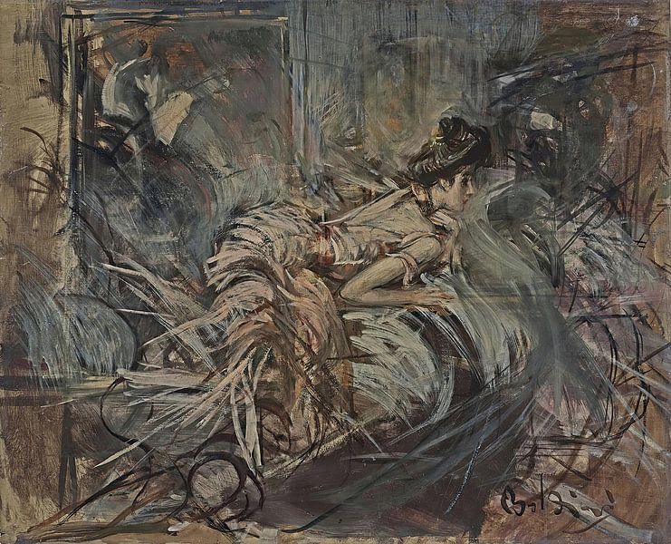 Giovanni Boldini - The model of the artist by Peter Balan