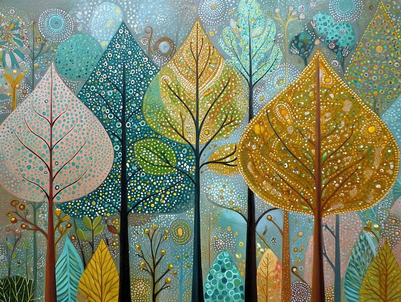 Bäume Grün | Verspielte Waldträume von Blumen Studio