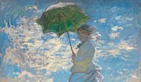 Frau mit Sonnenschirm (Ausschnitt), Claude Monet