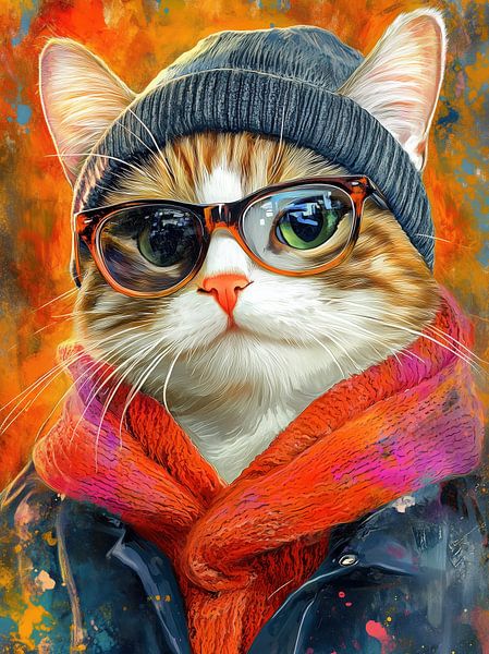 Hipster Cat 3 by JBJart Justyna Jaszke