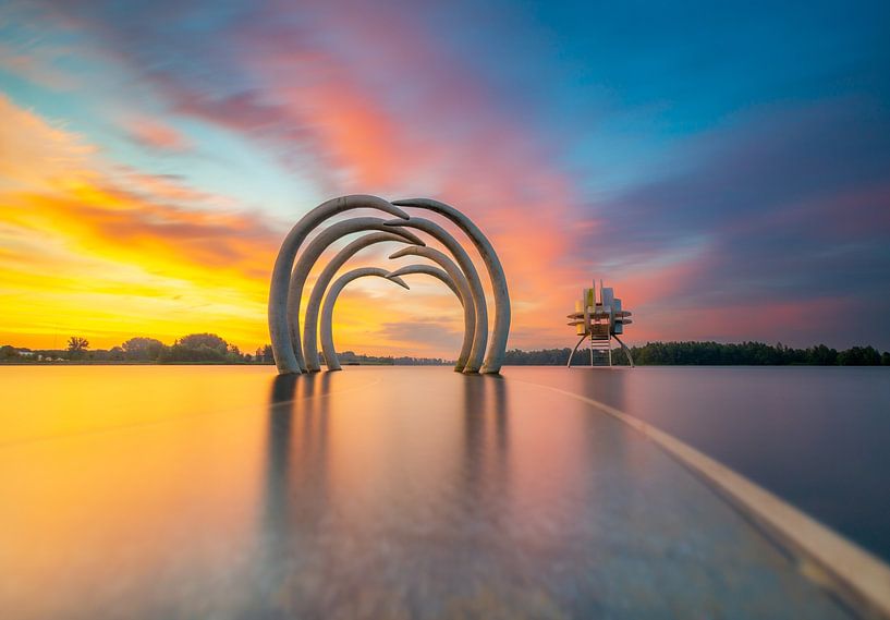 Lever de soleil coloré sur la ligne du temps par Daniëlle Langelaar Photography
