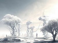 Minimalistische Zukünfte: Abstrakte Reflexionen über die Städte von morgen