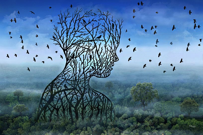 Respirez dans le ciel là où sont les oiseaux par Stefan teddynash