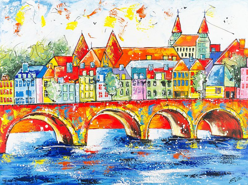 Skyline Maastricht von Artflow Schilderijen