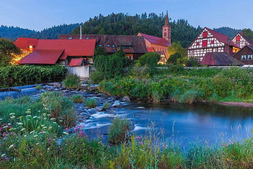 Half-timbered houses in Schiltach at sunrise by Henk Meijer Photography